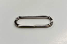 Steel Wire Oval Loop 1.5" x 3/8", Nickle