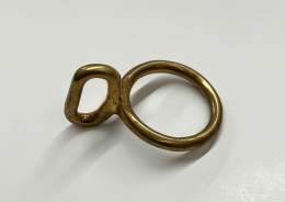 Halter Loop & Ring, Solid Brass