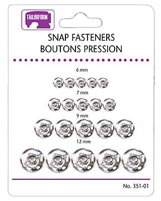 Snap Size Reference Chart